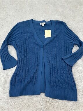🥕 NWT Christopher & Banks Layered Look Cardigan Sweater
